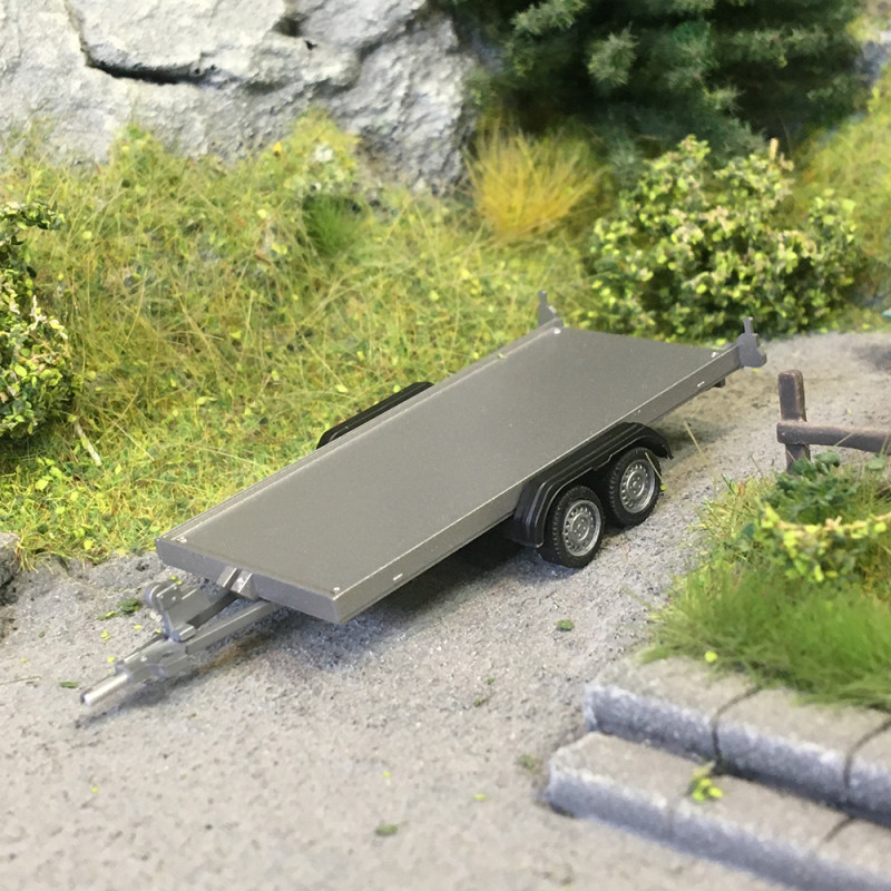 Remorque porte-voitures 2 essieux - HERPA 52450 - HO 1/87