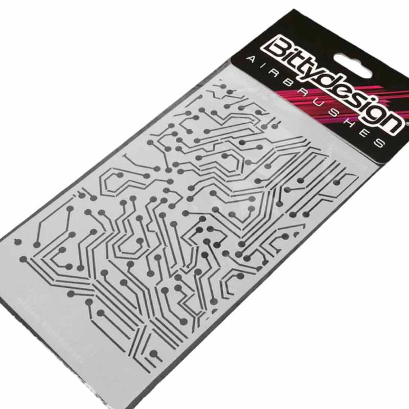 Pochoir "Electronic Circuit" - BITTYDESIGN BDSTC-013