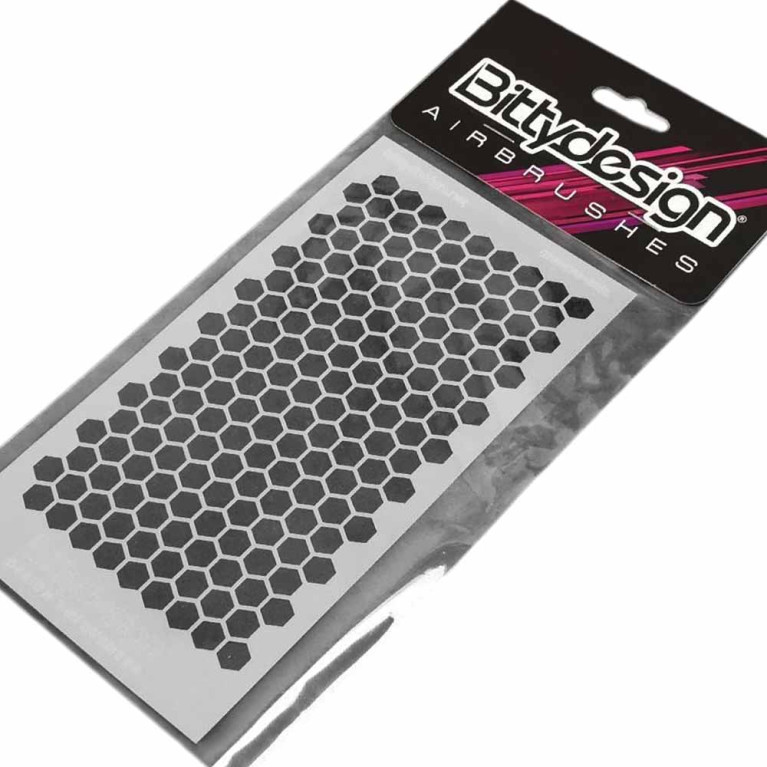 Pochoir "Honeycomb V1" Large - BITTYDESIGN BDSTC-002L