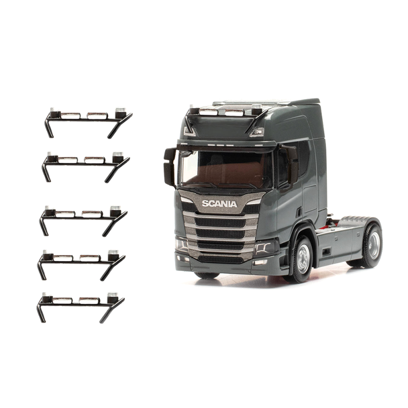 Accessoires support de lampe noir avec feux de signalisation, jeu de 6 - Herpa 054263 - HO 1/87 Accessoires support de lampe noir avec feux de signalisation, jeu de 6 - Herpa 054263 - HO 1/87