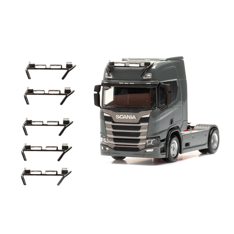 Accessoires support de lampe noir avec feux de signalisation, jeu de 6 - Herpa 054263 - HO 1/87 Accessoires support de lampe noir avec feux de signalisation, jeu de 6 - Herpa 054263 - HO 1/87