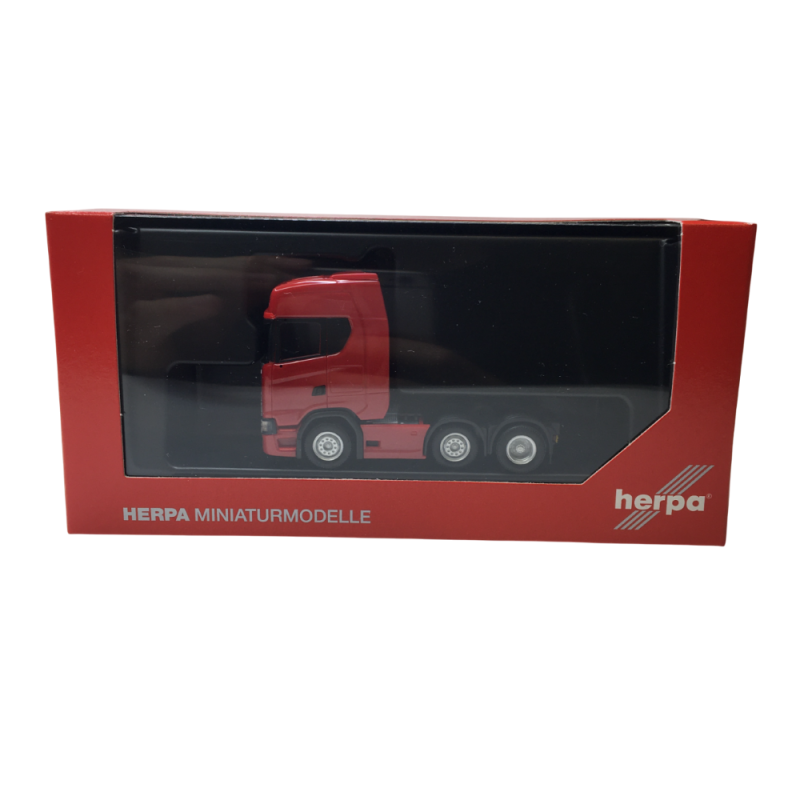 Tracteur Scania CS 20 HD 3 essieux 6x2, rouge - HERPA 307543-005 - HO 1/87