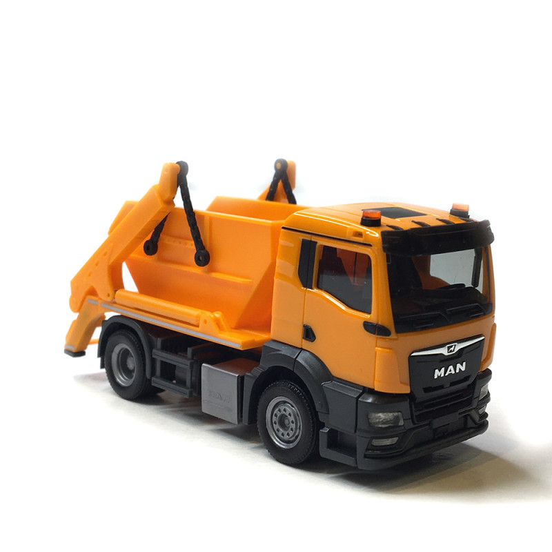 Chargeur à benne basculante MAN TGS NN AK12, orange - HERPA 319768 - HO 1/87