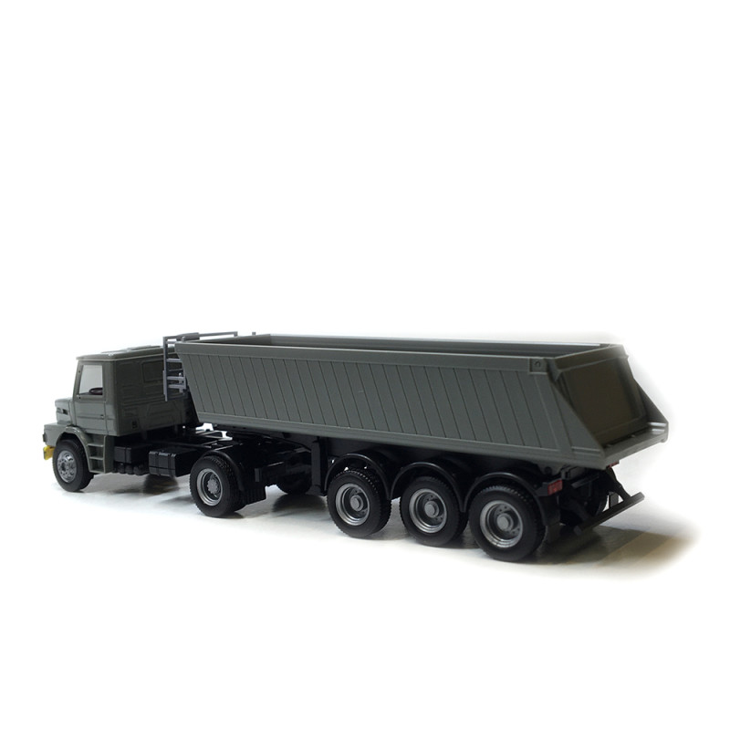 Semi-remorque benne Scania Hauber, gris - HERPA 319713 - HO 1/87 Semi-remorque benne Scania Hauber, gris - HERPA 319713 - HO 1/87