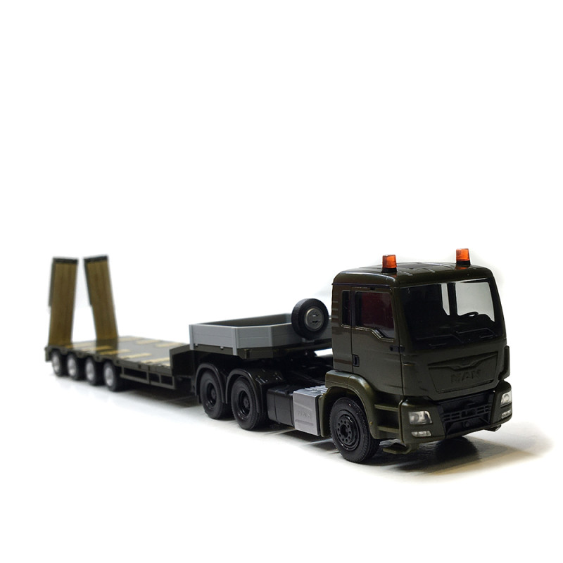 Semi-remorque surbaissée MAN TGS M, Forces armées serbes, Serbie - HERPA 747233 - HO 1/87