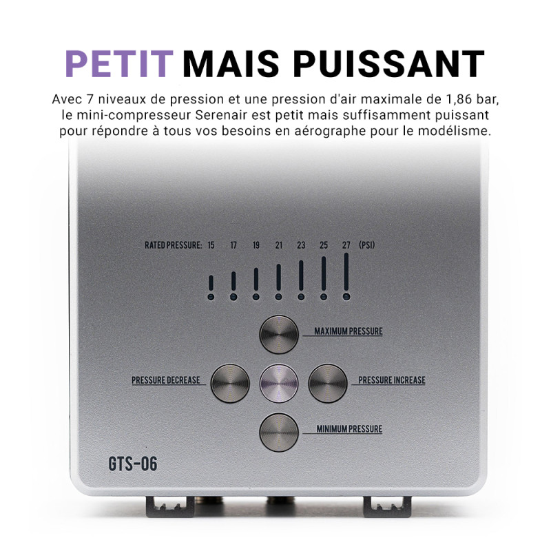 Pack Aérographe CS-36 + Mini compresseur GTS-06 - GAAHLERI 42939