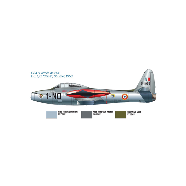 F-84 E/G Thunderjet, 4 versions - ITALERI 1321 - 1/72