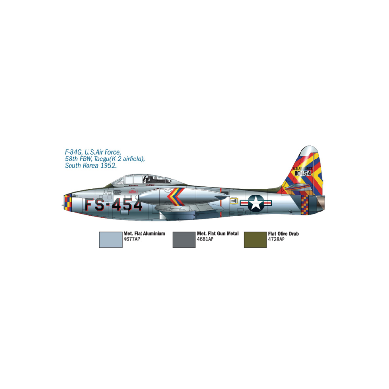 F-84 E/G Thunderjet, 4 versions - ITALERI 1321 - 1/72