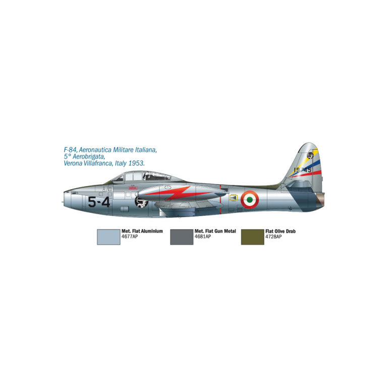 F-84 E/G Thunderjet, 4 versions - ITALERI 1321 - 1/72