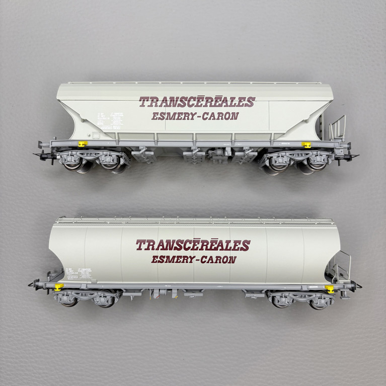 2 wagons trémies Transcéréales, "Esmery-Caron, SNCF - JOUEF HJ6314
