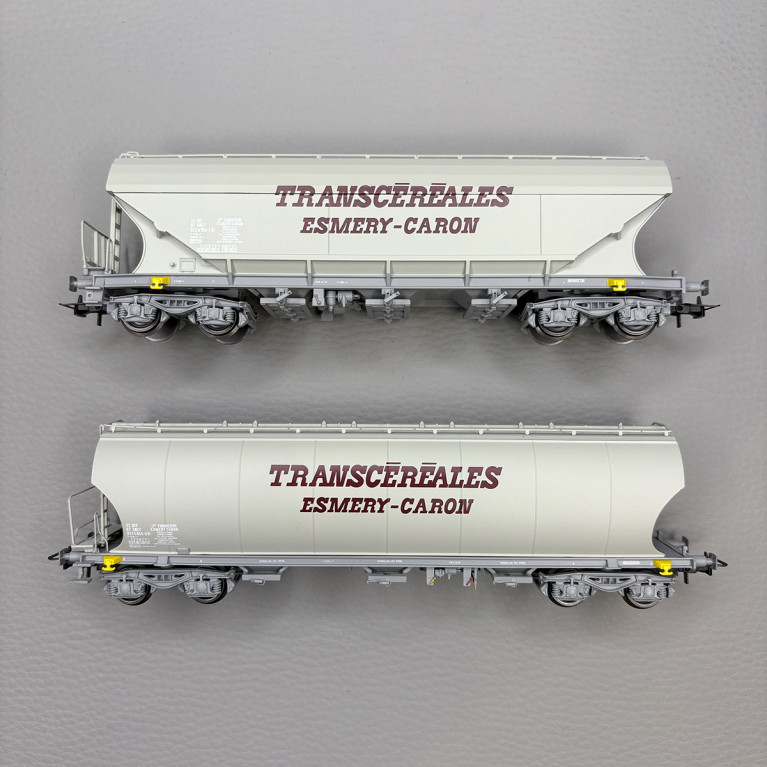 2 wagons trémies Transcéréales, "Esmery-Caron, SNCF - JOUEF HJ6314
