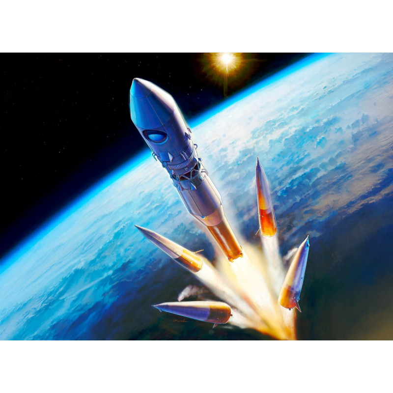 YU045 MACH 2 1/48 maquette spatial LO5 Thor Tiros fusée