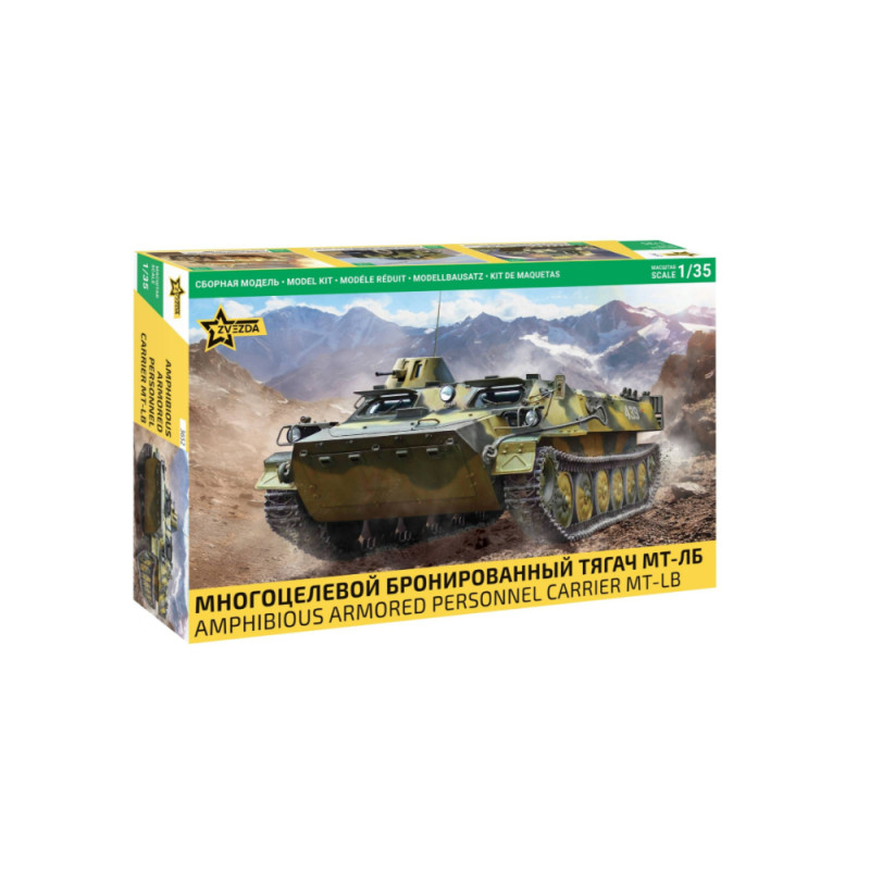 Véhicule blindé de transport de troupes amphibie, MTLB - ZVEZDA 3652 - 1/35