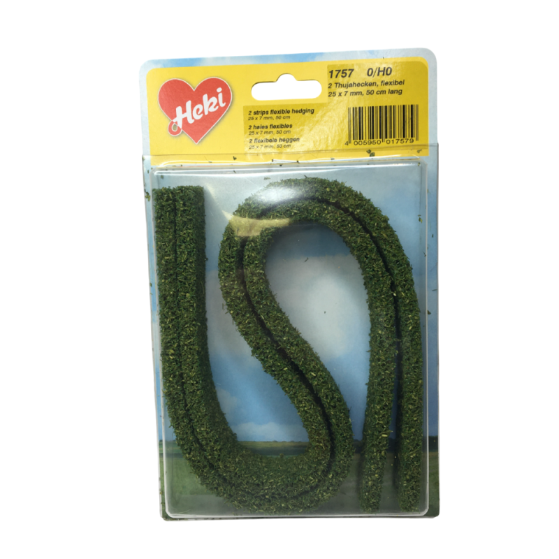 2 haies de thuya de 25 x 7 mm et 50cm de long - HEKI 1757 - 0, HO 1/87