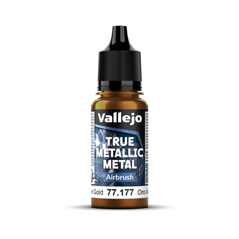 Or Arcanique N°77 - 18ml Airbrush True Metallic Metal - VALLEJO 77.177