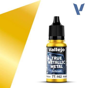 Jaune Éclatant N°62 - 18ml Airbrush True Metallic Metal - VALLEJO 77.162