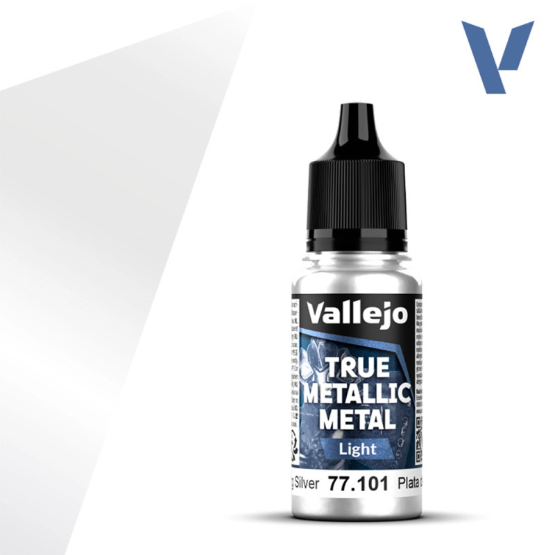 Argent Sterling N°1 - 18ml Light True Metallic Metal - VALLEJO 77.101
