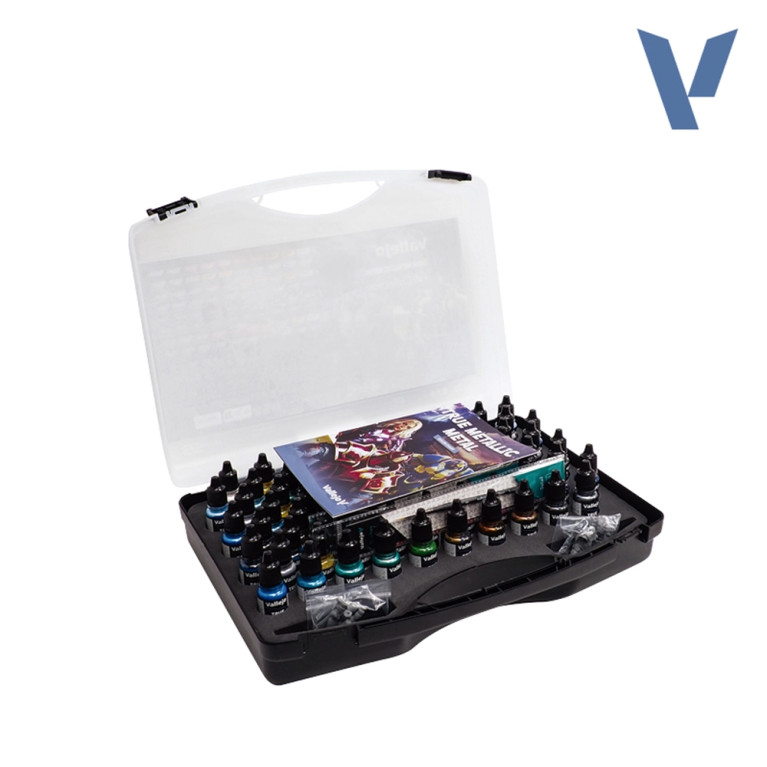 Coffret complet 80 teintes - 18ml True Metallic Metal - VALLEJO 77.250