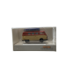 Volkswagen T1b camper, rouge et beige, chargé d'un canot gonflable, 1960 - Brekina 31639 - HO 1/87