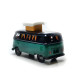 Volkswagen T1b camping-car, noir et vert foncé, avec couchage sur le toit, 1960 - Brekina 31634 - HO 1/87