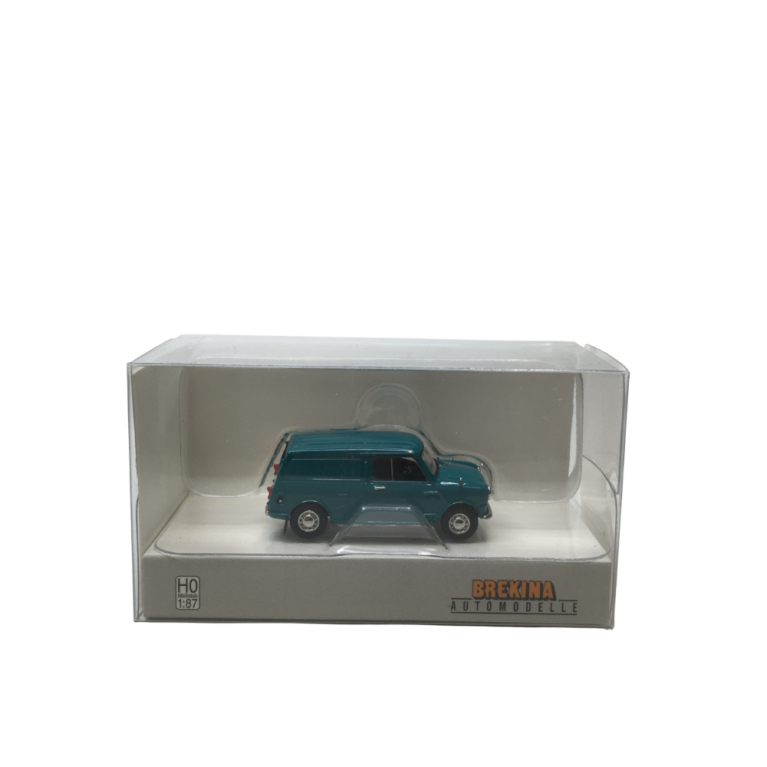 Austin Mini Countryman Van, bleu turquoise, 1960 - Brekina 15366 - HO 1/87