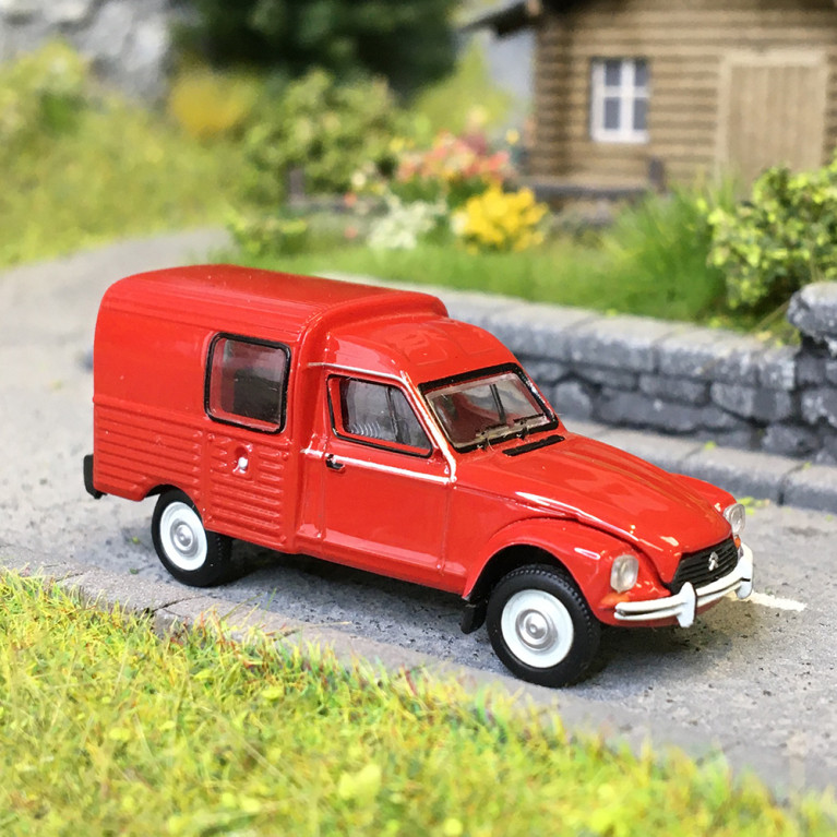 Citroën Acadiane, rouge, 1978 - SAI 7635 - HO 1/87