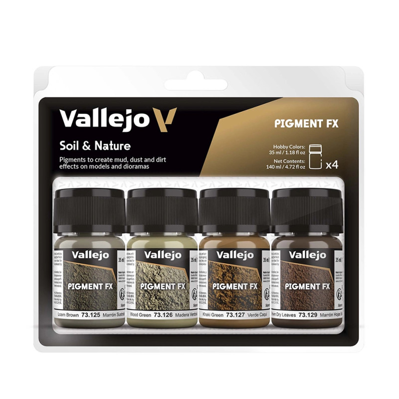 Set de Pigment FX 4x35ml - Sol et Nature - VALLEJO 73.188