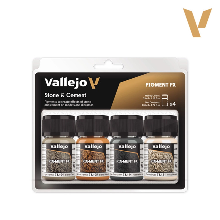 Set de Pigment FX 4x35ml - Pierre et Ciment - VALLEJO 73.192