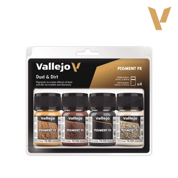 Set de Pigment FX 4x35ml - Poussière et saleté - VALLEJO 73.190