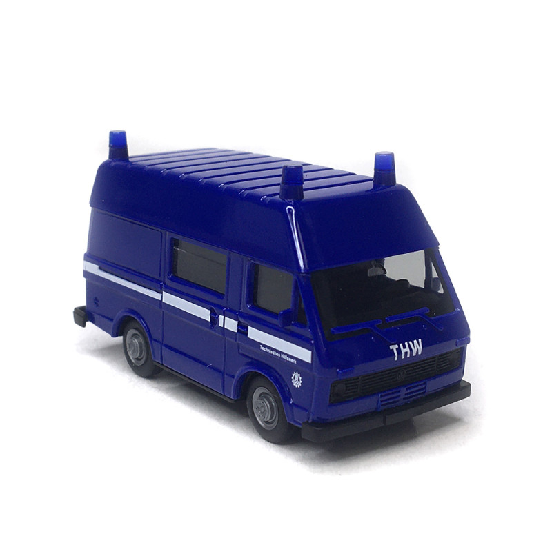 Volkswagen LT, fourgon toit surélevé, THW bleu, 1965 - HERPA 097628 - HO 1/87