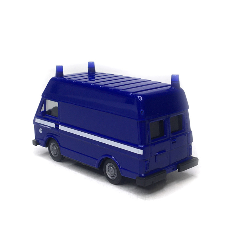 Volkswagen LT, fourgon toit surélevé, THW bleu, 1965 - HERPA 097628 - HO 1/87