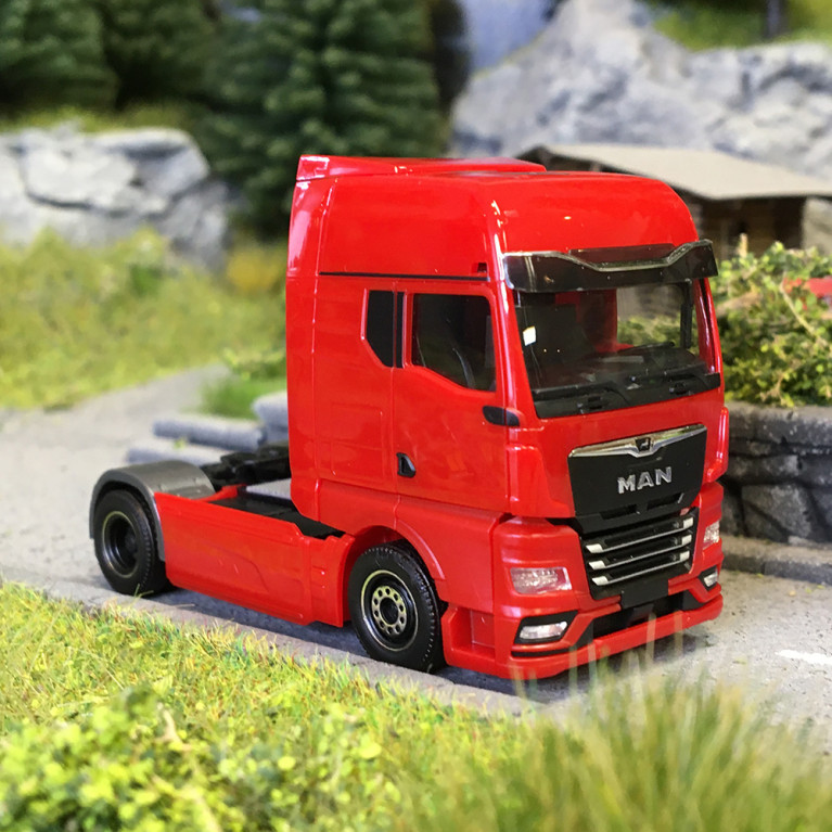 Tracteur porteur MAN eTGX GX, 2 essieux, rouge  - HERPA 319751 - HO 1/87