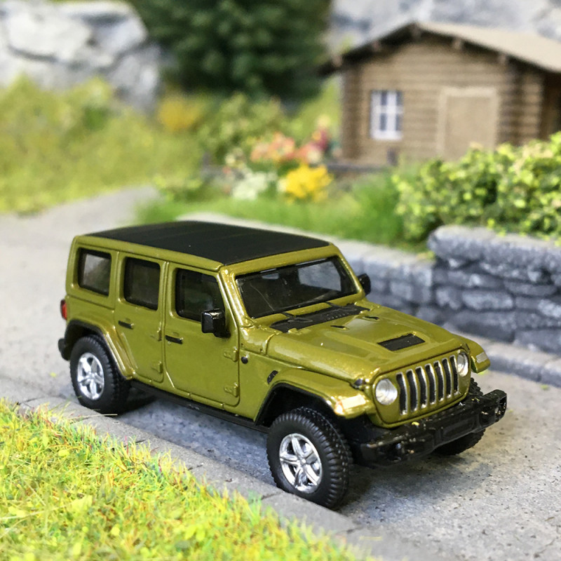 MicroCity, Jeep Wrangler, vert, 2017 - HERPA 87MC000014 - HO 1/87