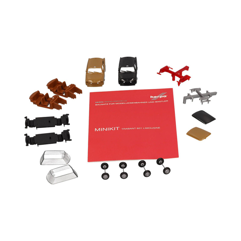MiniKit, Berline Trabant 601, ocre/noir  - HERPA 013901-002 - HO 1/87