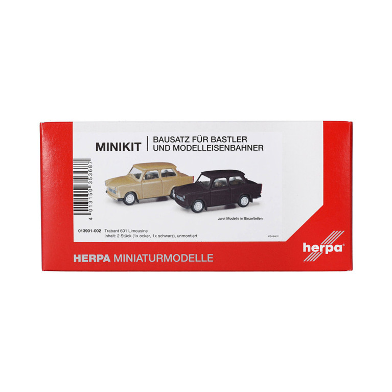 MiniKit, Berline Trabant 601, ocre/noir  - HERPA 013901-002 - HO 1/87
