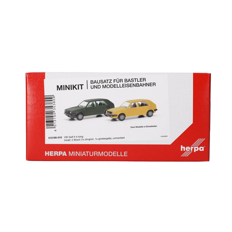 MiniKit, Volkswagen Golf II 4 portes, vert/jaune, 1983 - HERPA 012195-010 - HO 1/87