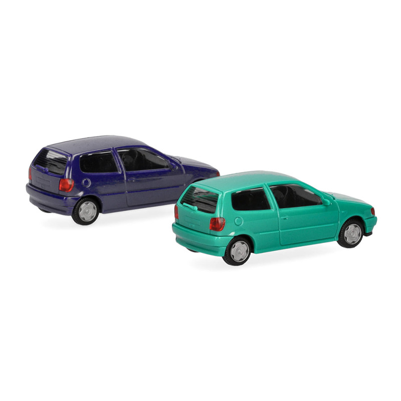 MiniKit, Volkswagen Polo, 2 portes, pistache/bleu - HERPA 012140-007 - HO 1/87