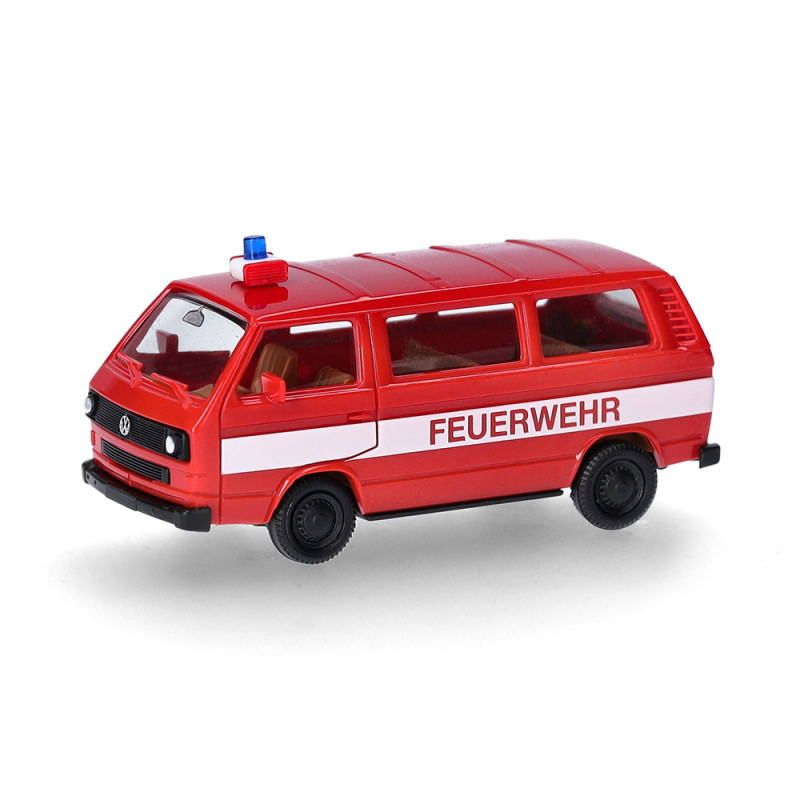 MiniKit Volkswagen T3 Bus, pompiers - HERPA 012591-002 - HO 1/87