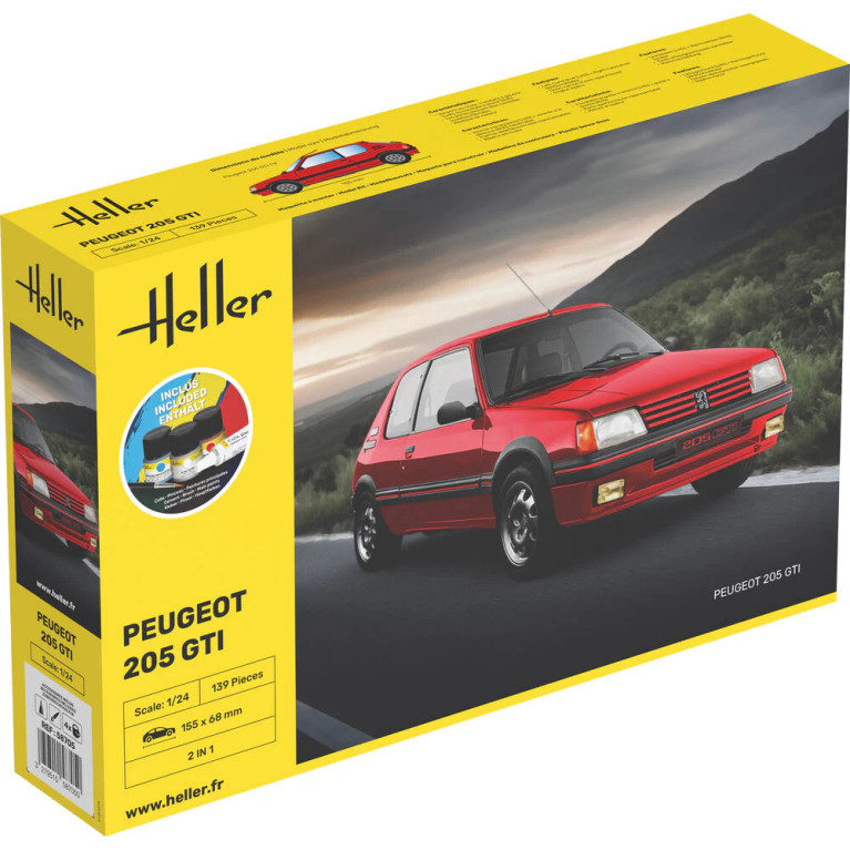 Starter kit Peugeot 205 GTI - HELLER 58705 - 1/24