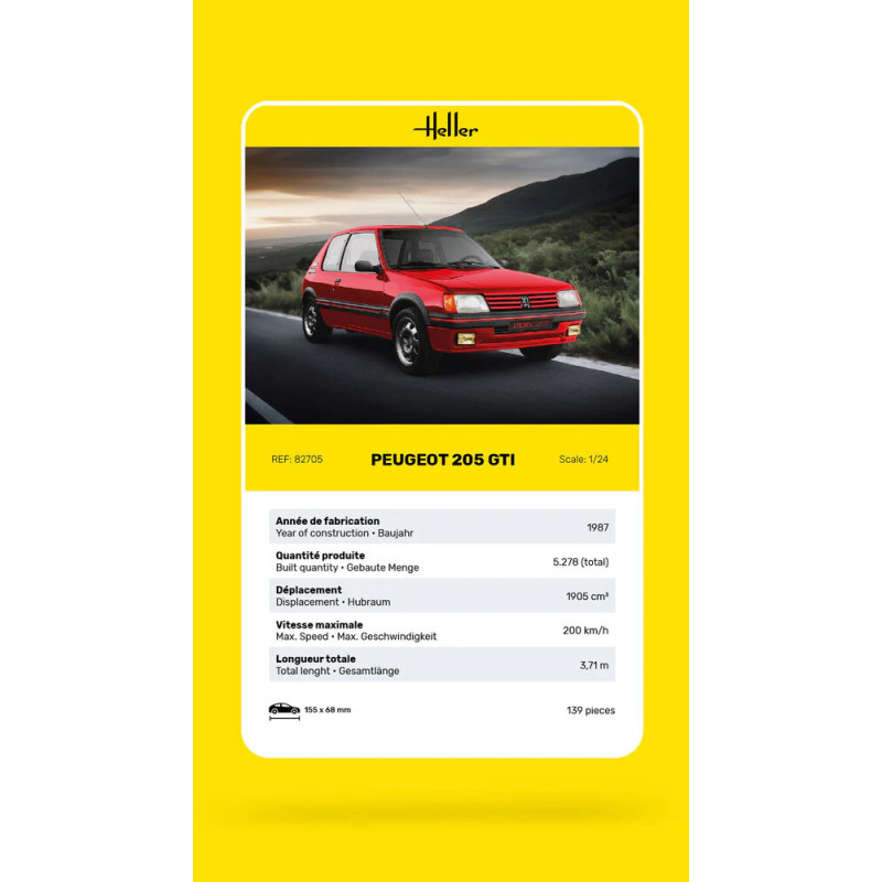 Peugeot 205 GTI - HELLER 82705 - 1/24