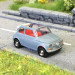 Fiat 500 cabriolet, gris, 1957 - BUSCH 48780 - HO 1/87