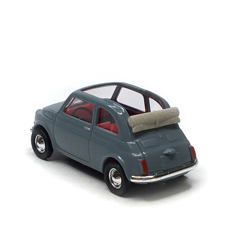 Fiat 500 cabriolet, gris, 1957 - BUSCH 48780 - HO 1/87
