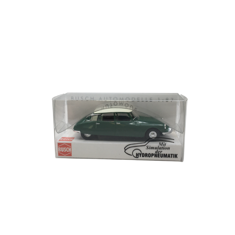 Citroën DS19, vert foncé/blanc, 1955 - BUSCH 48020 - HO 1/87