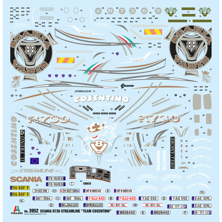 Camion Scania R730 Streamline  - 1/24 - ITALERI 3952