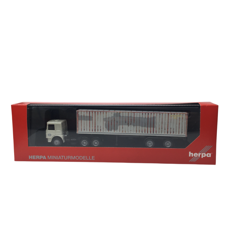 Semi-remorque porte conteneur, MAN F8 DB - HERPA 320283 - HO 1/87