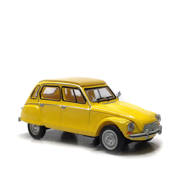 Citroën Dyane 6 fermée, jaune, 1973 - SAI 7615 - HO 1/87