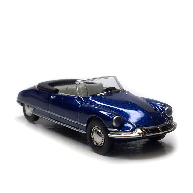 Citroën DS 19 cabriolet ouvert, bleu royal, 1963 - SAI 7806 - HO 1/87