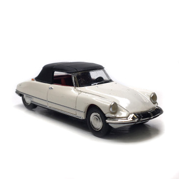 Citroën DS 19 cabriolet fermée, blanc, 1963 - SAI 7810 - HO 1/87