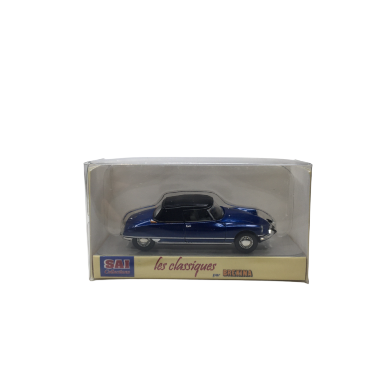 Citroën DS 19 cabriolet fermée, bleu royal, 1963 - SAI 7816 - HO 1/87