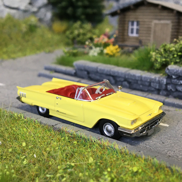 Ford Thunderbird, cabriolet ouvert, jaune, 1960 - BREKINA 18206 - HO 1/87